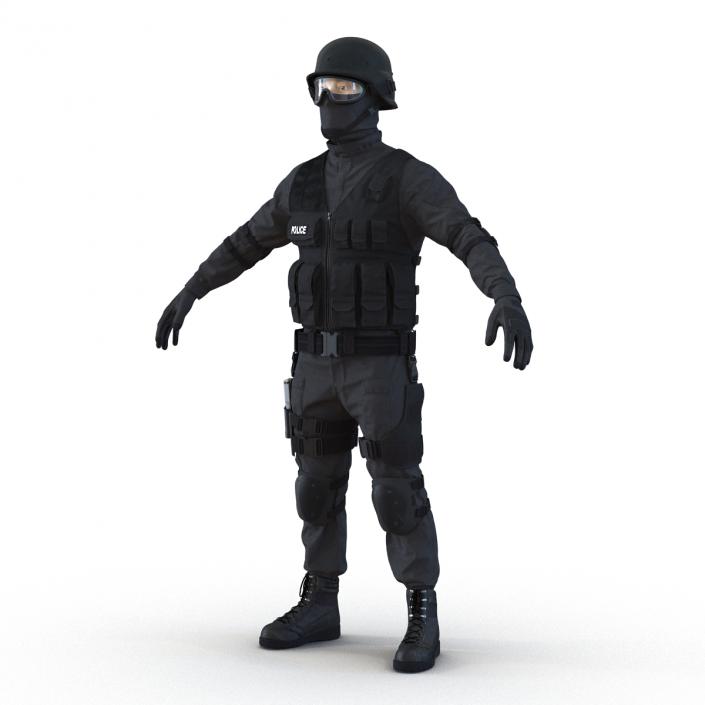 SWAT Man Asian 3D model