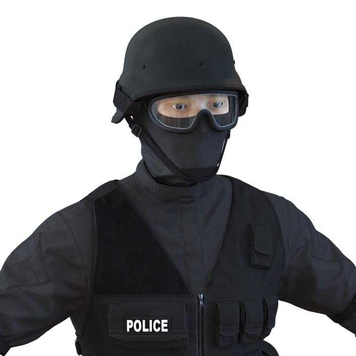 SWAT Man Asian 3D model