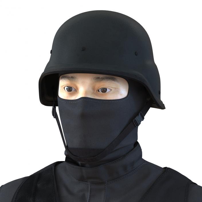 SWAT Man Asian 3D model