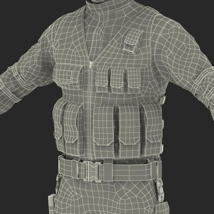 SWAT Man Asian 3D model