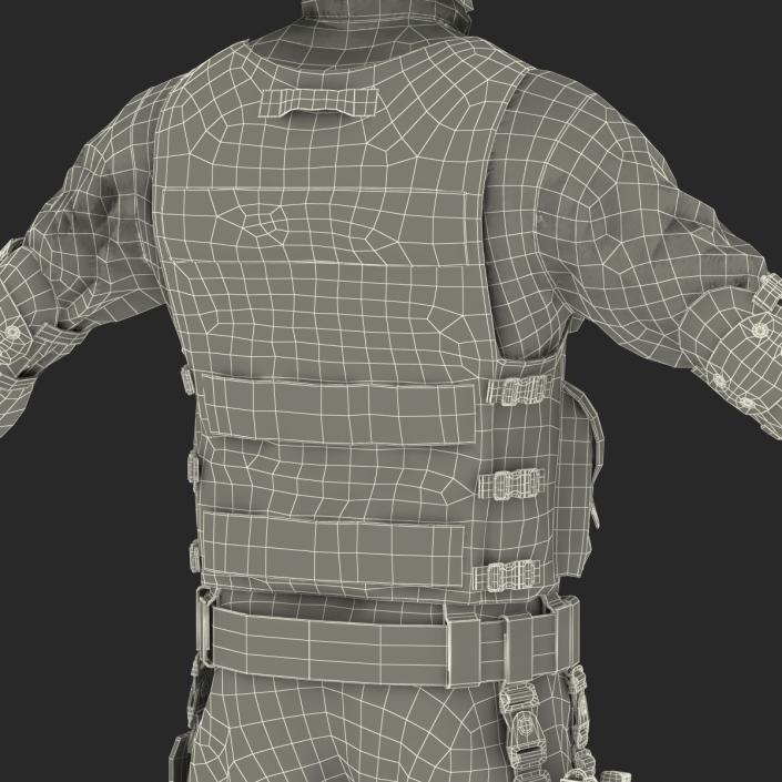 SWAT Man Asian 3D model