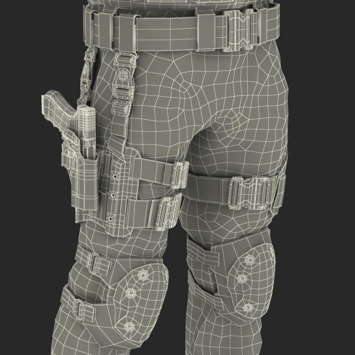 SWAT Man Asian 3D model