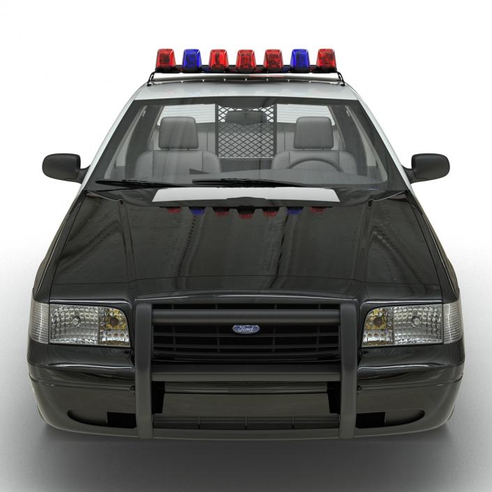 Ford Crown Victoria Police Car Rigged 3D