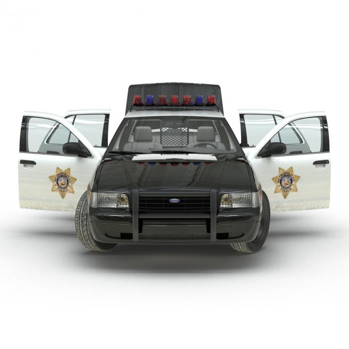 Ford Crown Victoria Police Car Rigged 3D