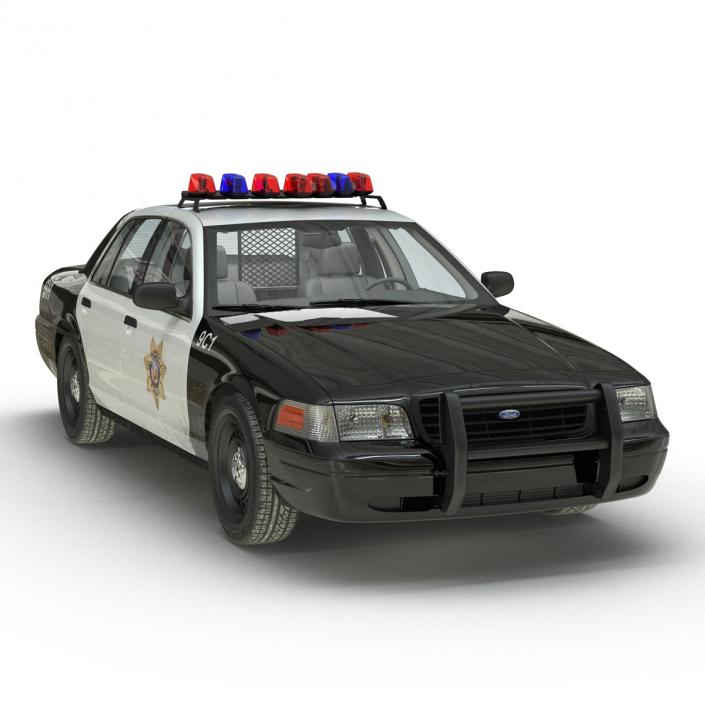 Ford Crown Victoria Police Car Rigged 3D