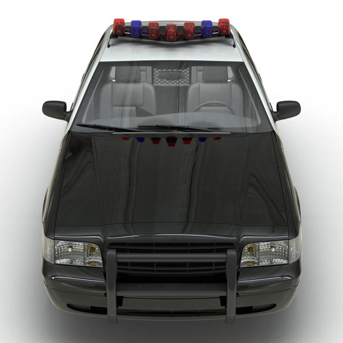 Ford Crown Victoria Police Car Rigged 3D