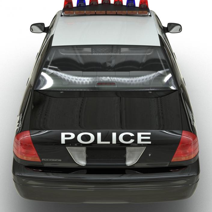 Ford Crown Victoria Police Car Rigged 3D