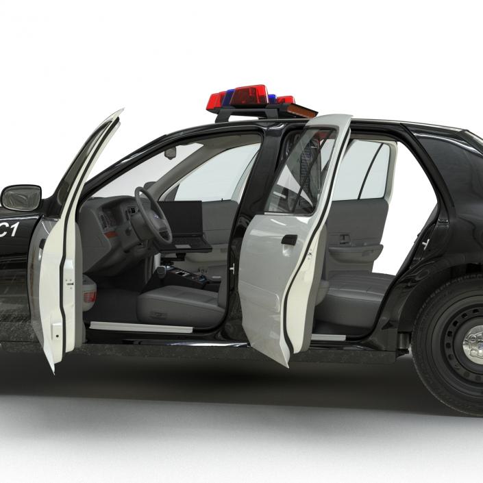 Ford Crown Victoria Police Car Rigged 3D