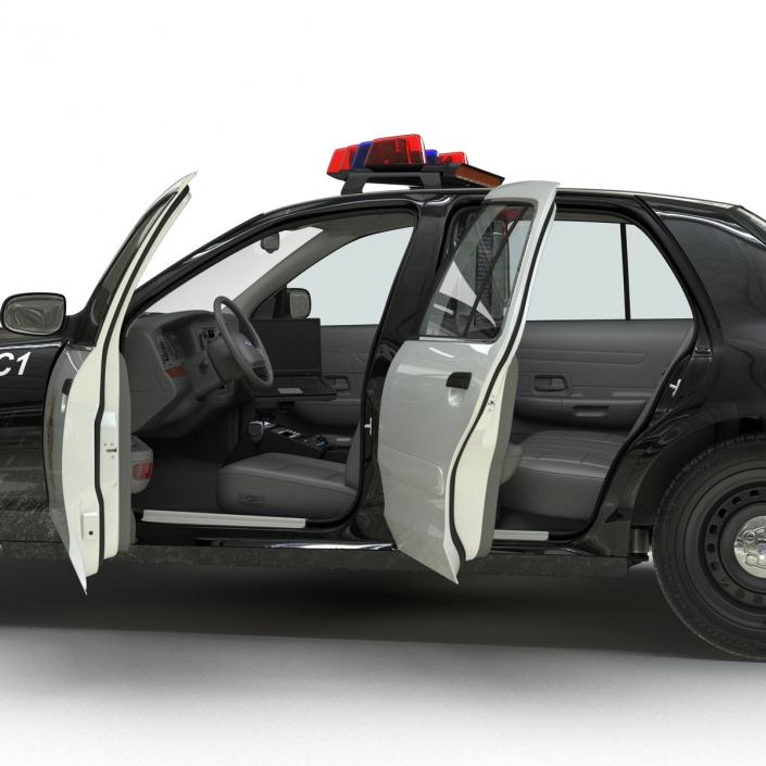 Ford Crown Victoria Police Car Rigged 3D