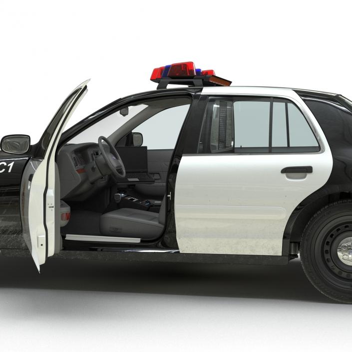 Ford Crown Victoria Police Car Rigged 3D