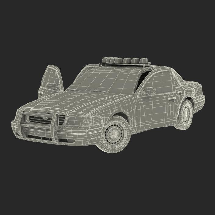 Ford Crown Victoria Police Car Rigged 3D