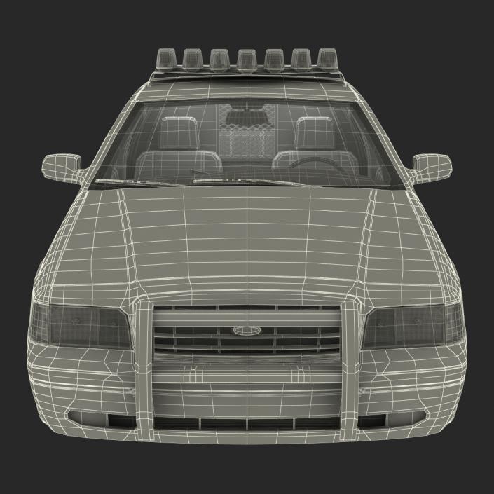 Ford Crown Victoria Police Car Rigged 3D