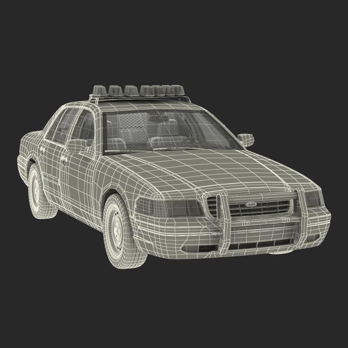 Ford Crown Victoria Police Car Rigged 3D