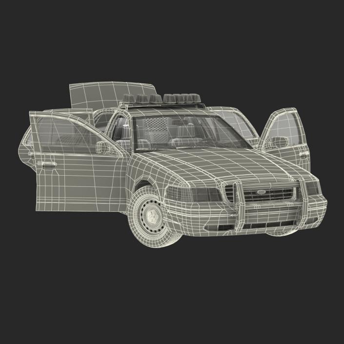 Ford Crown Victoria Police Car Rigged 3D