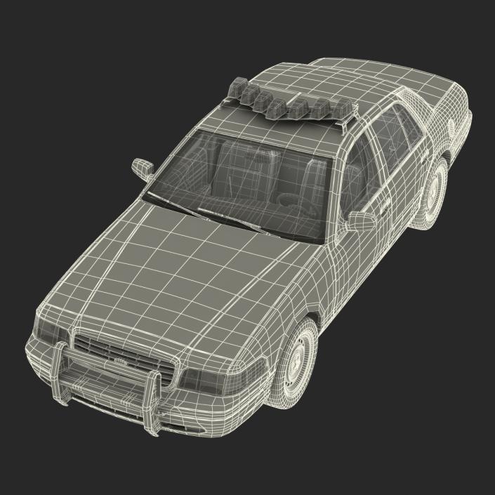 Ford Crown Victoria Police Car Rigged 3D