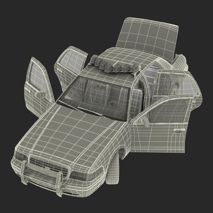 Ford Crown Victoria Police Car Rigged 3D