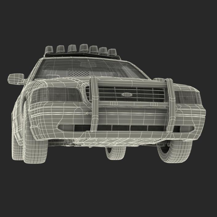 Ford Crown Victoria Police Car Rigged 3D