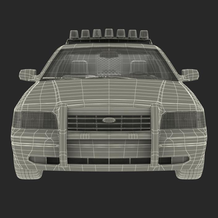 Ford Crown Victoria Police Car Rigged 3D