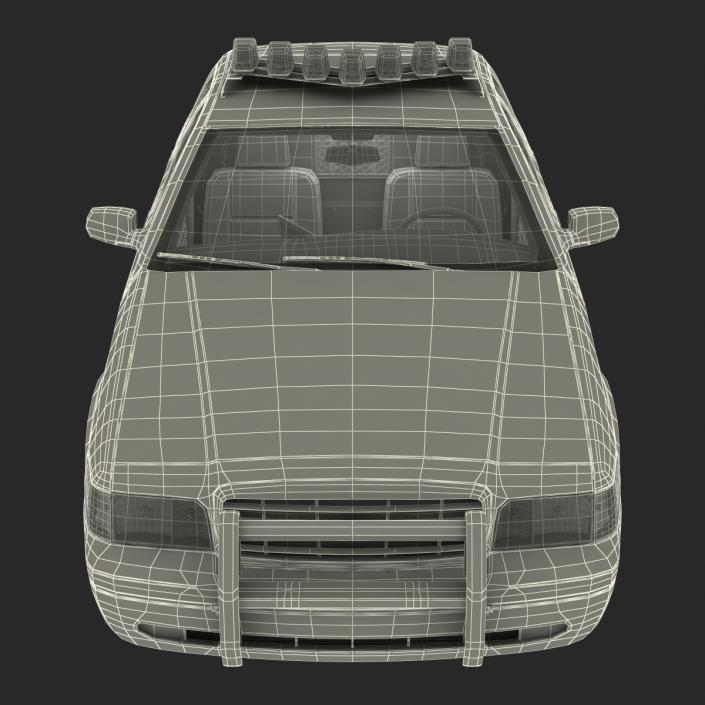 Ford Crown Victoria Police Car Rigged 3D