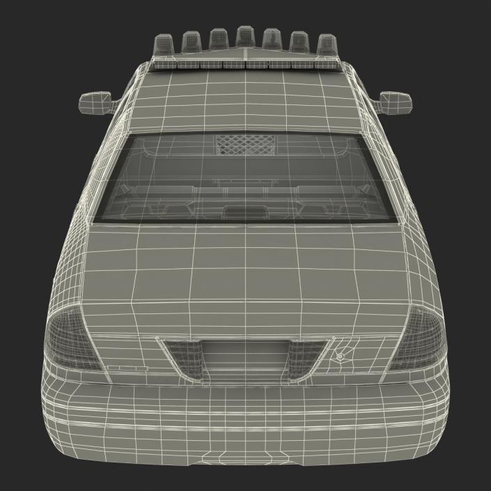 Ford Crown Victoria Police Car Rigged 3D