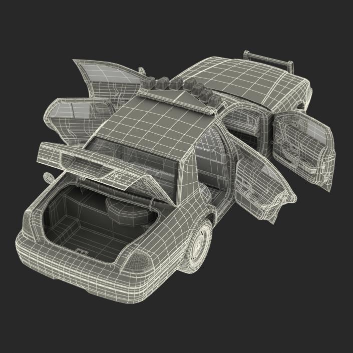 Ford Crown Victoria Police Car Rigged 3D