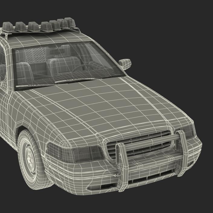 Ford Crown Victoria Police Car Rigged 3D