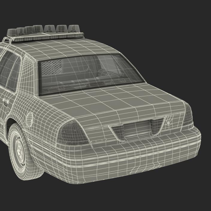 Ford Crown Victoria Police Car Rigged 3D