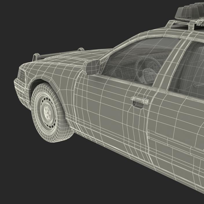 Ford Crown Victoria Police Car Rigged 3D