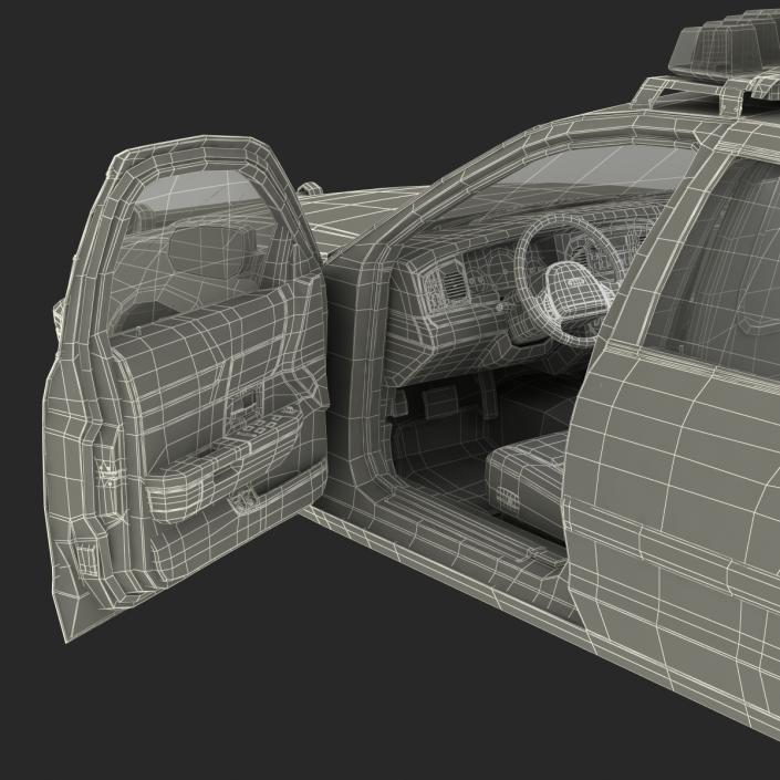 Ford Crown Victoria Police Car Rigged 3D