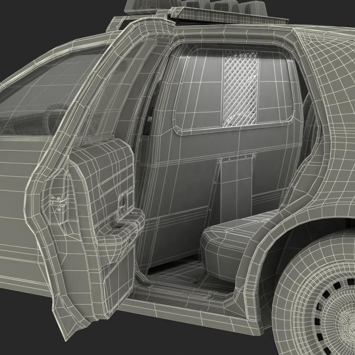 Ford Crown Victoria Police Car Rigged 3D