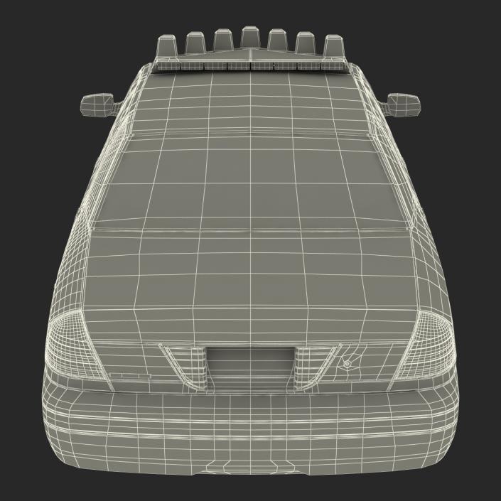 3D Ford Crown Victoria Police Car Simple Interior