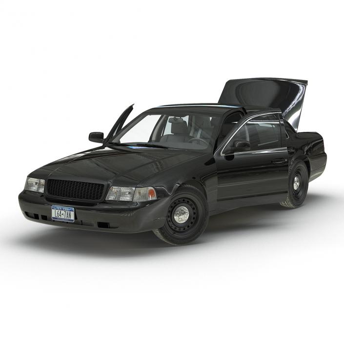 3D Ford Crown Victoria Rigged