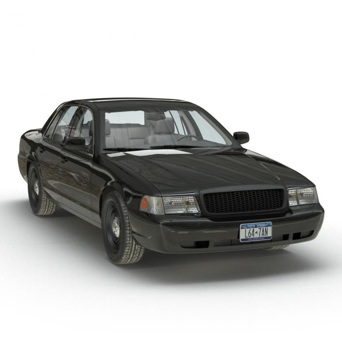 3D Ford Crown Victoria Rigged