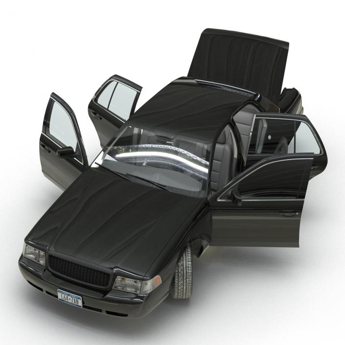 3D Ford Crown Victoria Rigged