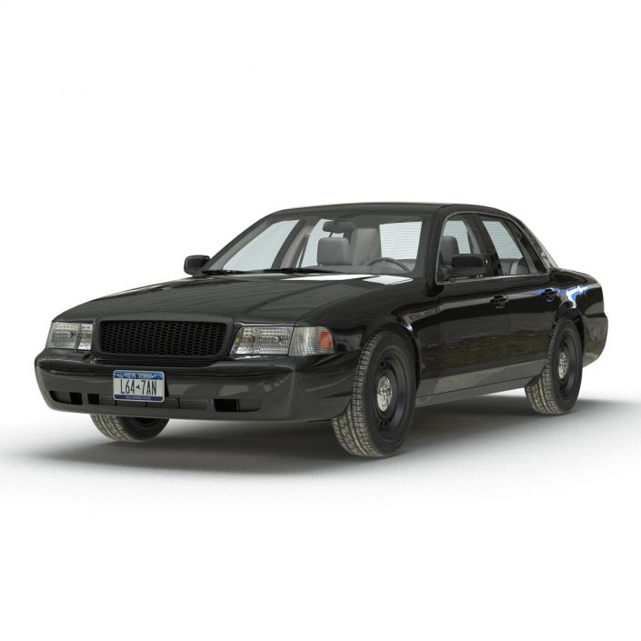 3D Ford Crown Victoria Rigged