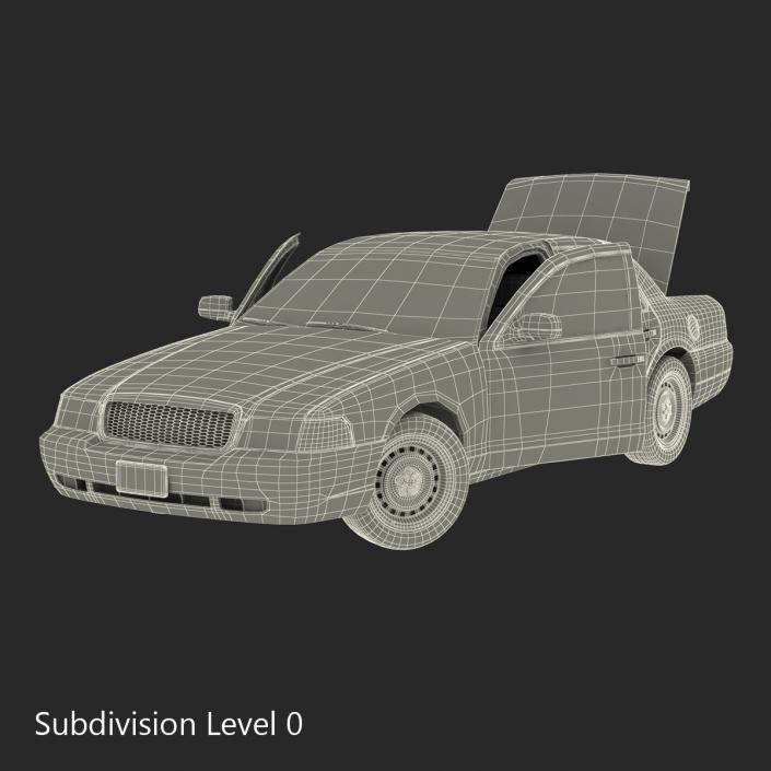 3D Ford Crown Victoria Rigged