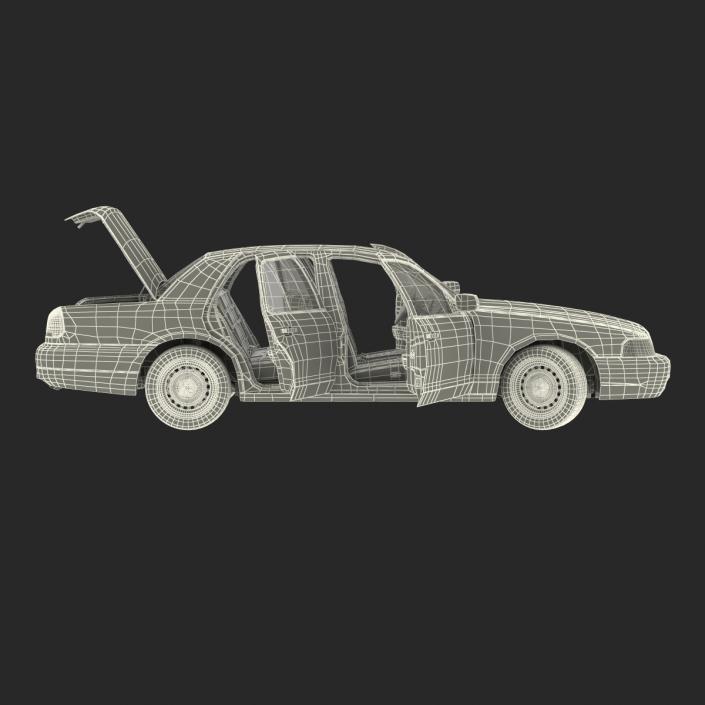 3D Ford Crown Victoria Rigged