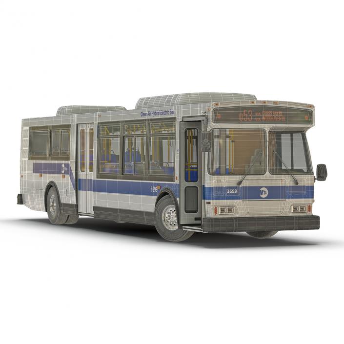 MTA New York City Bus Q53 Rigged 3D