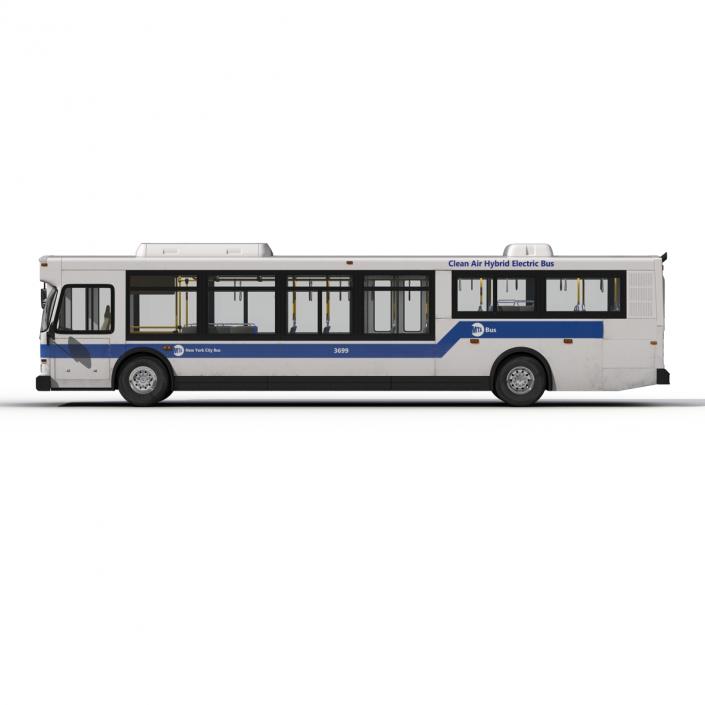 MTA New York City Bus Q53 Rigged 3D