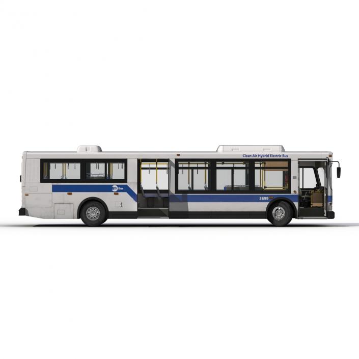 MTA New York City Bus Q53 Rigged 3D