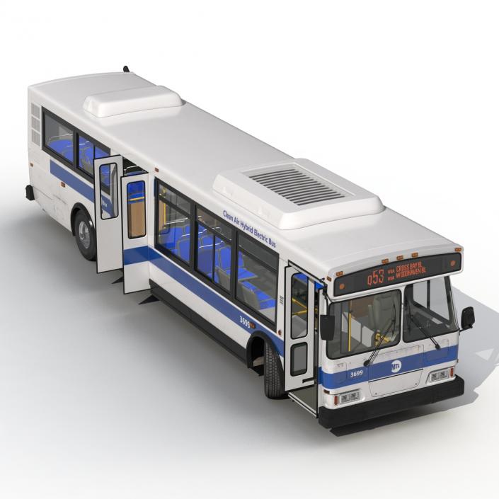 MTA New York City Bus Q53 Rigged 3D