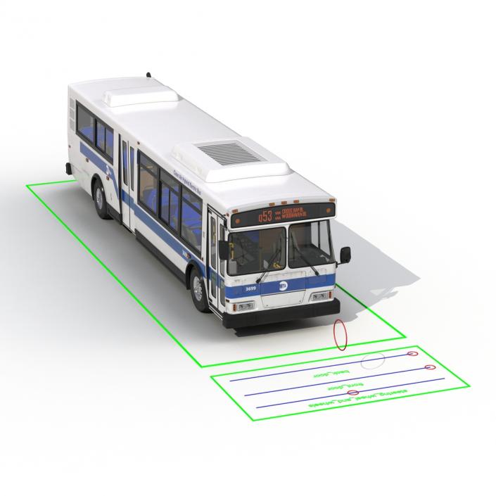 MTA New York City Bus Q53 Rigged 3D