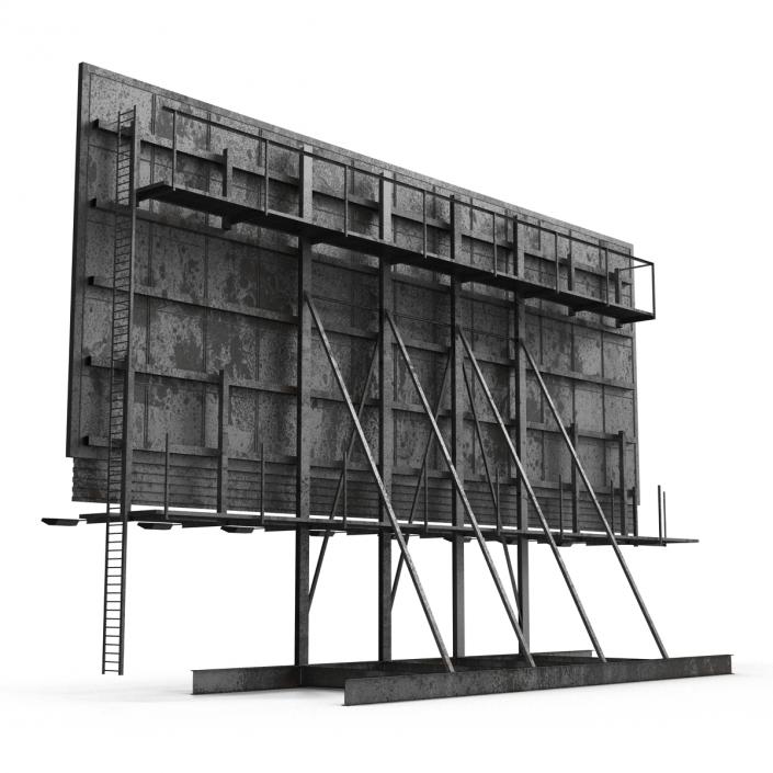 3D Old Rooftop Billboard