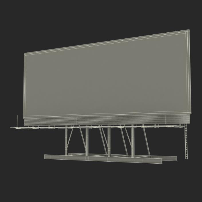 3D Old Rooftop Billboard