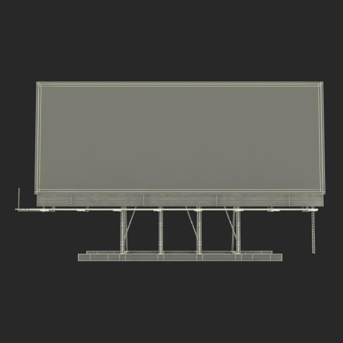 3D Old Rooftop Billboard