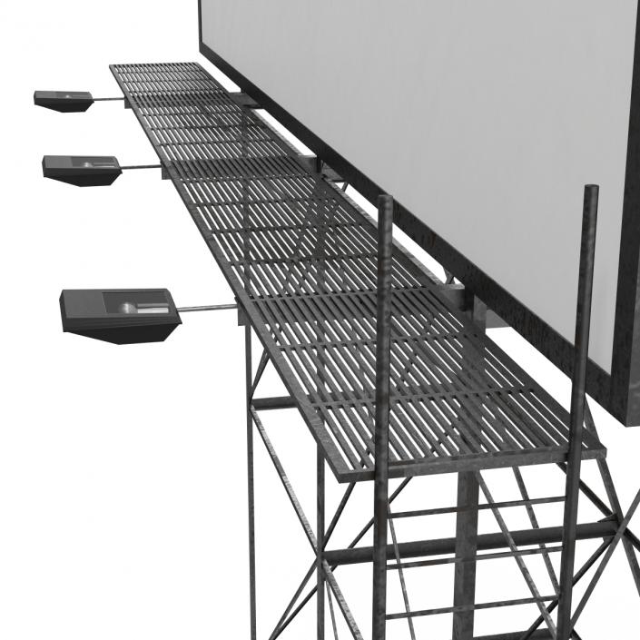 3D Old Rooftop Billboard 2 model