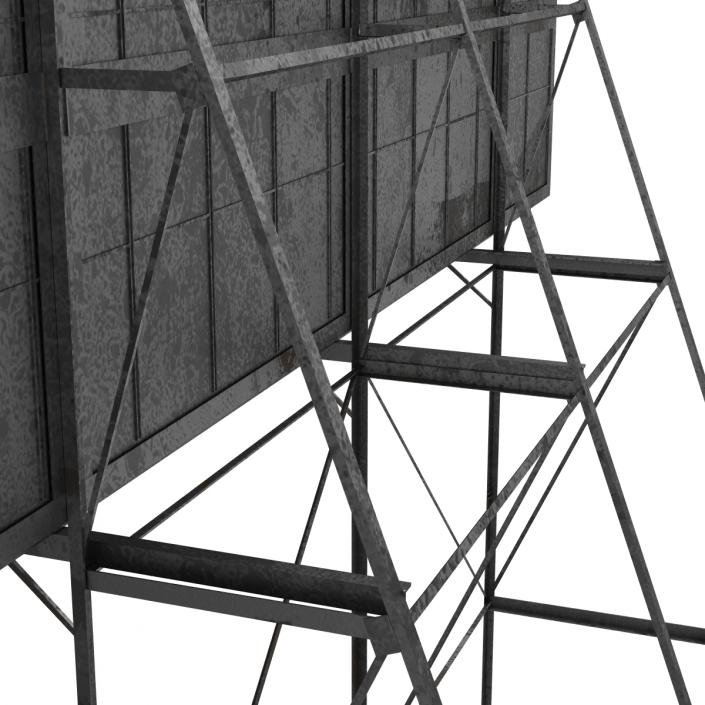 3D Old Rooftop Billboard 2 model