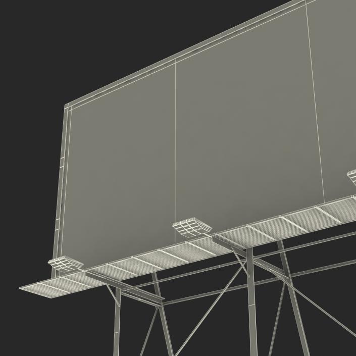 3D Old Rooftop Billboard 2 model