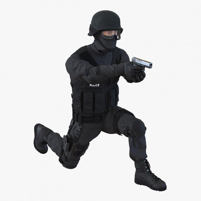 SWAT Man Mediterranean Rigged 3D model