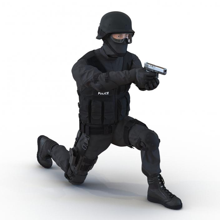 SWAT Man Mediterranean Rigged 3D model